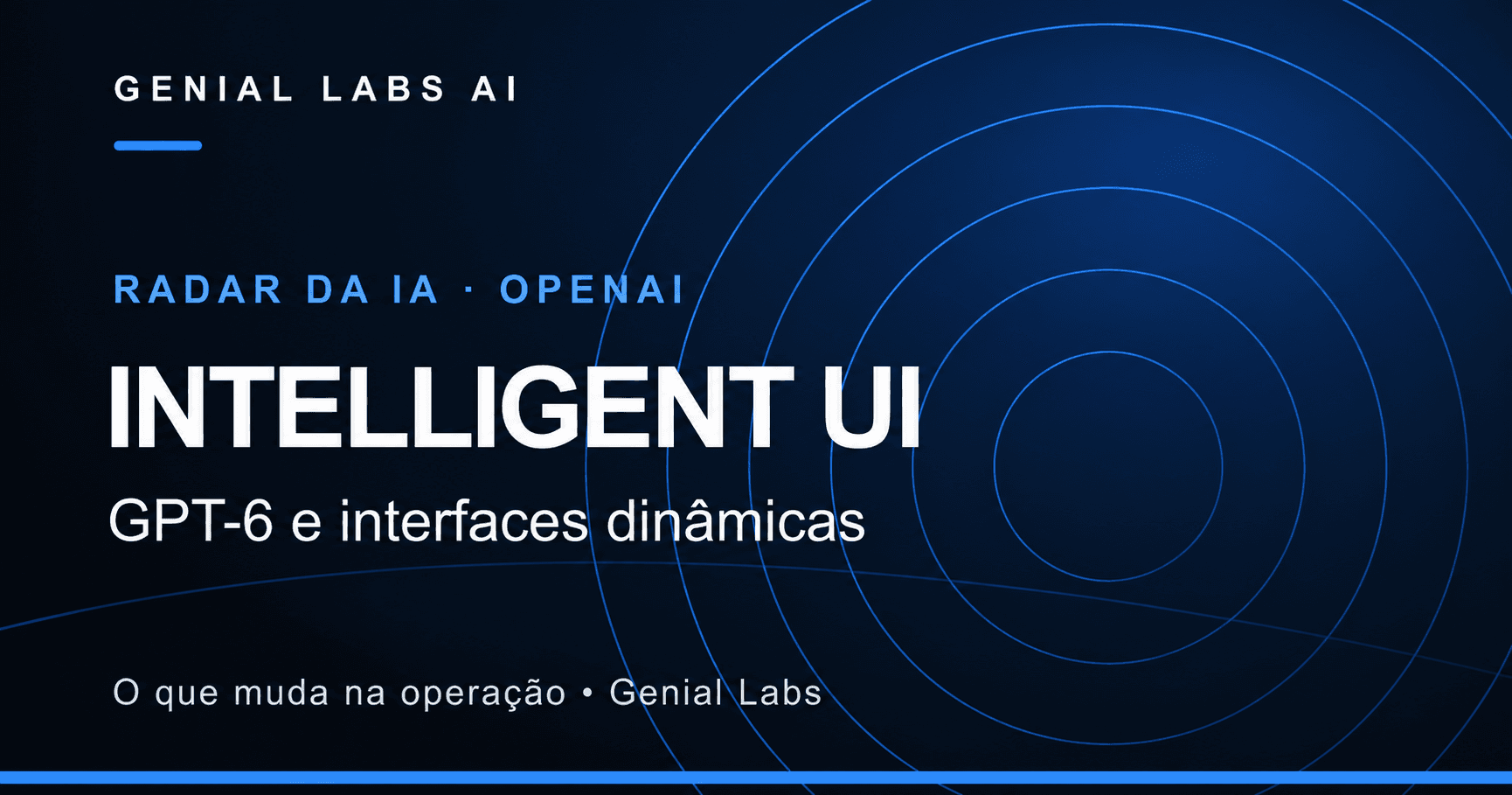 Capa editorial do Radar da IA, dedicada a interfaces interativas e modelos de inteligência artificial.