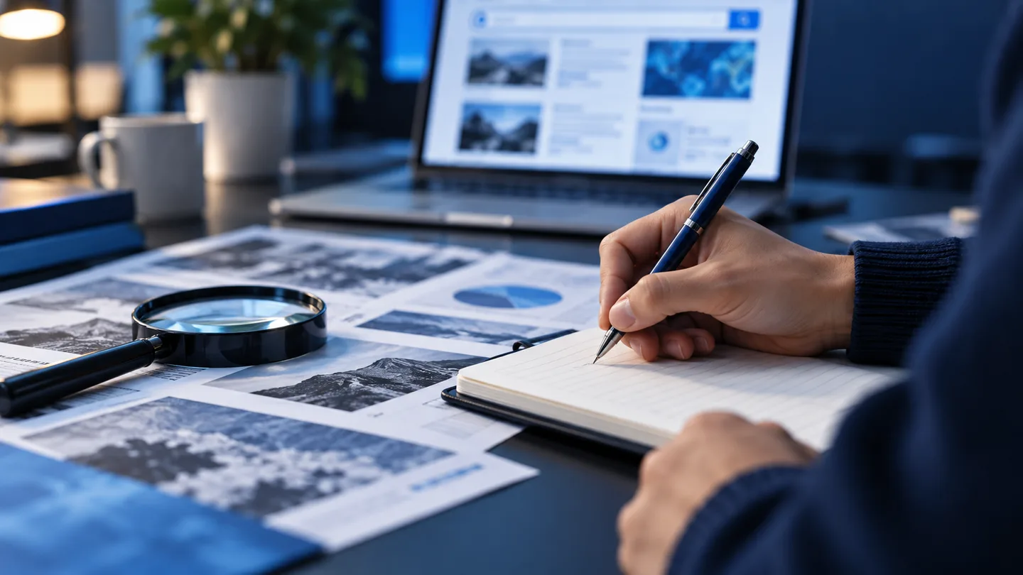 Registro editorial de perguntas de busca, fontes e referências digitais