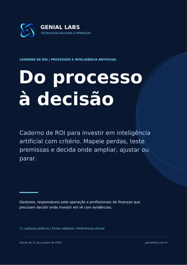 Capa do e-book Do processo à decisão: caderno de ROI para investir em IA com critério